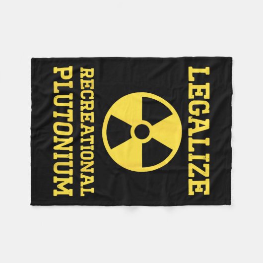 Recreatief plutonium gelegaliseerd fleece deken (Voorkant (Horizontaal))