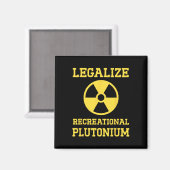 Recreatief plutonium gelegaliseerd magneet (Voorkant / Achterkant)