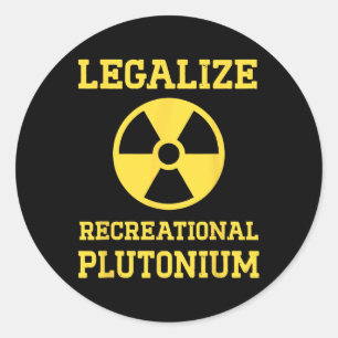 Recreatief plutonium gelegaliseerd ronde sticker