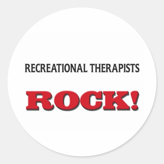 Recreatietherapeuten Rock Ronde Sticker (Voorkant)