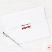 Recreatietherapeuten Rock Ronde Sticker (Envelop)