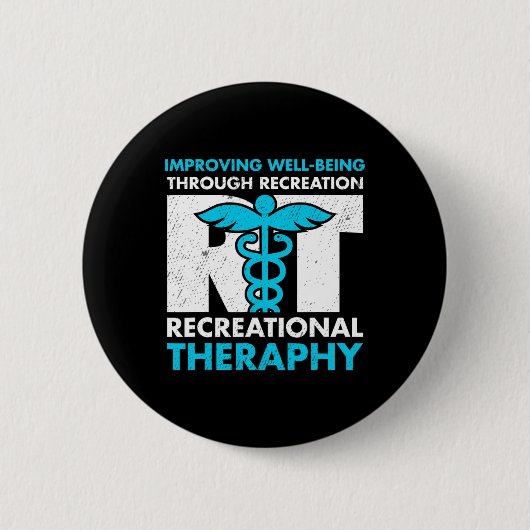 Recreatietherapie Maand Ronde Button 5,7 Cm (Voorkant)