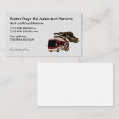 Recreatievoertuigen en campers visitekaartje (Voorkant / Achterkant)