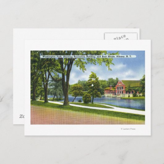 Recreation Bldg & Boathouse Briefkaart (Voorkant / Achterkant)