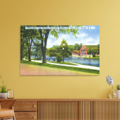 Recreation Bldg & Boathouse Canvas Afdruk (Insitu (Woonkamer))