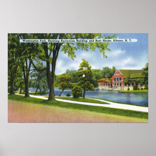 Recreation Bldg & Boathouse Poster (Voorkant)