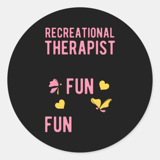 Recreationele therapie-reationele therapie ronde sticker (Voorkant)
