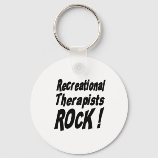 Recreationele Therapisten Rock! Button Sleutelhang Sleutelhanger (Voorkant)
