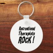 Recreationele Therapisten Rock! Button Sleutelhang Sleutelhanger (Voorkant)