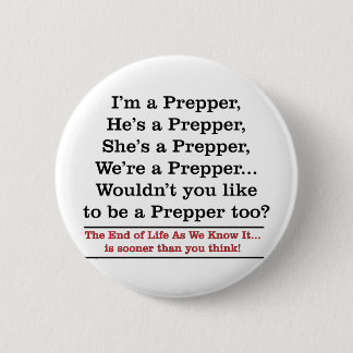 Recruit a Prepper Ronde Button 5,7 Cm
