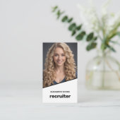 Recruiter Aangepaste foto en QR Visitekaartje (Staand voorkant)
