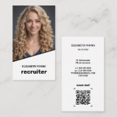 Recruiter Aangepaste foto en QR Visitekaartje (Voorkant / Achterkant)