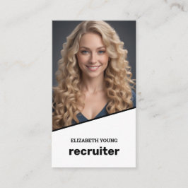 Recruiter Aangepaste foto en QR Visitekaartje