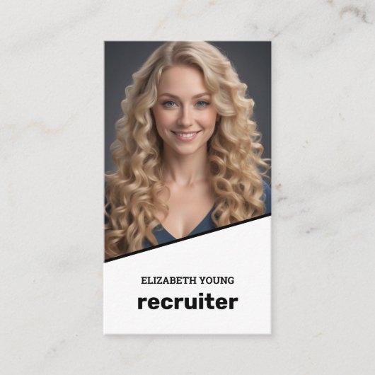 Recruiter Aangepaste foto en QR Visitekaartje (Voorkant)