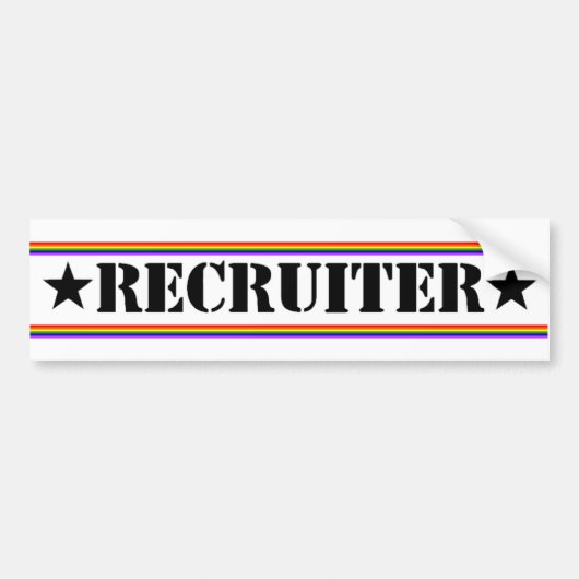Recruiter Bumpersticker (Voorkant)