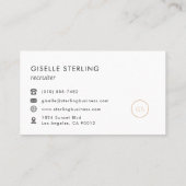 Recruiter HR Consultant Luxe Zwart Elegant Visitekaartje (Achterkant)