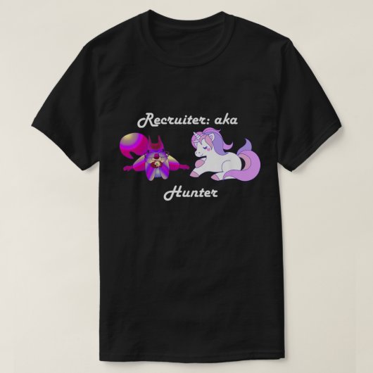 Recruiter Paarse eekhoorn Unicorn Hunter Premium T-shirt (Design voorkant)