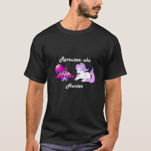 Recruiter Paarse eekhoorn Unicorn Hunter T-shirt