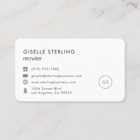 Recruiter Professional Visitekaartje (Achterkant)