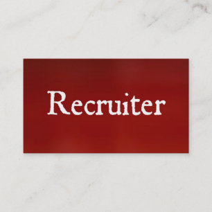 Recruiter rood Visitekaartje