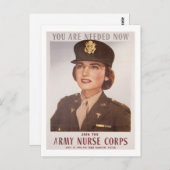 Recruiting Army Nurse Corp Briefkaart (Voorkant / Achterkant)
