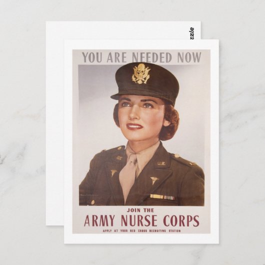 Recruiting Army Nurse Corp Briefkaart (Voorkant / Achterkant)