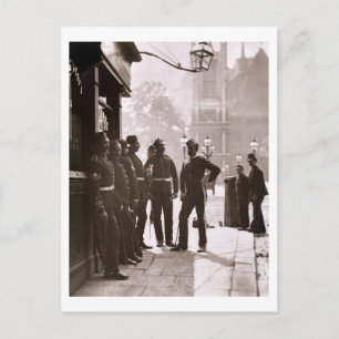 Recruiting Sergeants in Westminster, 1876-77 (hout Briefkaart