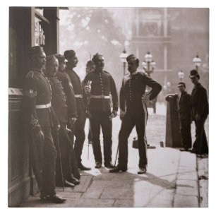 Recruiting Sergeants in Westminster, 1876-77 (hout Tegeltje