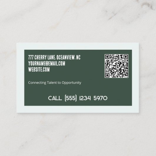 Recruitment Visitekaartjes met aangepaste QR (Achterkant)