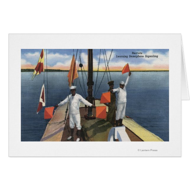 Recruits Learning Semaphore Signaling - US Navy (Voorkant Horizontaal)