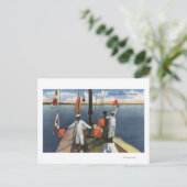 Recruits Learning Semaphore Signaling - US Navy Briefkaart (Staand voorkant)