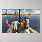 Recruits Learning Semaphore Signaling - US Navy Poster (Voorkant)