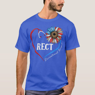 RecT Recreationele Therapist USA Sunflower Stethos T-shirt