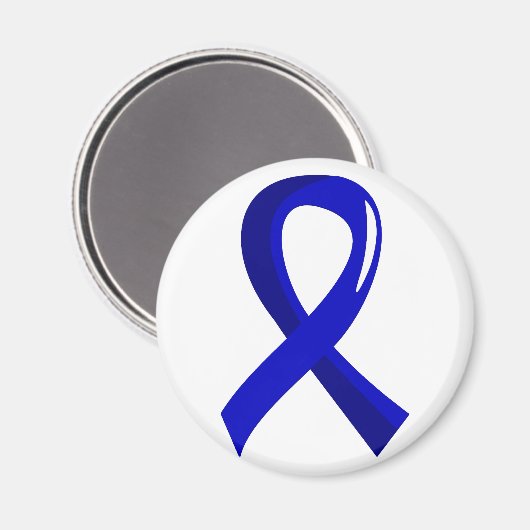 Rectaalkanker blauw lint 3 magneet (Voorkant / Achterkant)
