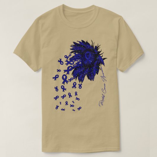 Rectale Bewustzijn Zonnebloemlint Bloemen herfst T-shirt (Design voorkant)