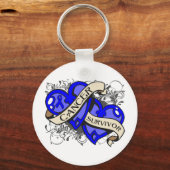 Rectale kanker Overlevende tweeledige hartfunctie Sleutelhanger (Voorkant)