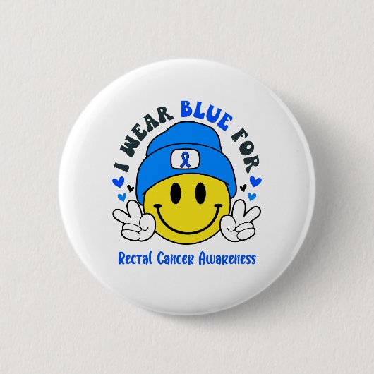 Rectale kankerbewustmaking — Klantenondersteuning Ronde Button 5,7 Cm (Voorkant)