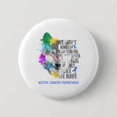 Rectale kankerbewustmaking — Klantenondersteuning Ronde Button 5,7 Cm (Voorkant)