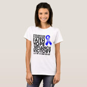 Rectale kankerhoop Sterke overwinning T-shirt (Voorkant volledig)
