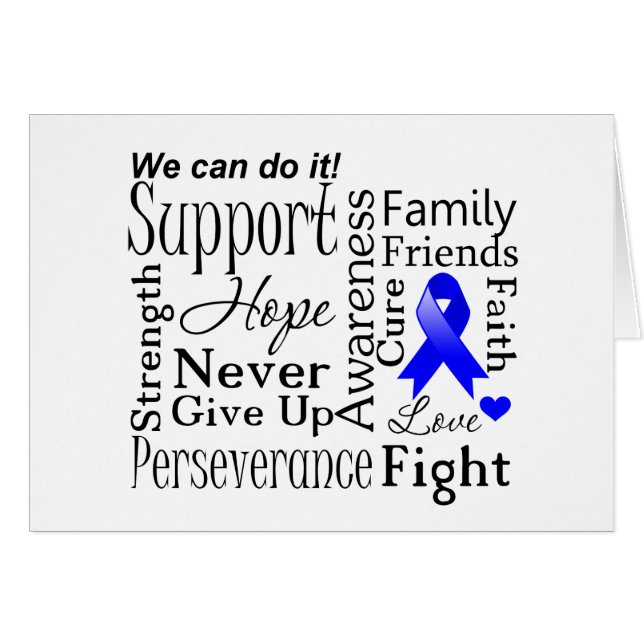 Rectale kankerondersteunende woorden (Voorkant Horizontaal)