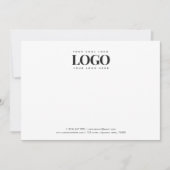 Rectangle Business Logo Company Custom White Notitiekaartje (Voorkant)