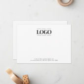 Rectangle Business Logo Company Custom White Notitiekaartje (Voorkant / Achterkant in situ)