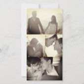 Rectangle Double Happiness Chinese Weddenfoto Bedankkaart (Achterkant)