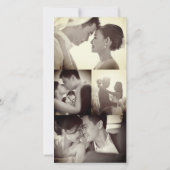 Rectangle Double Happiness Chinese Weddenfoto Bedankkaart (Achterkant)