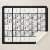 Rectangle foto- en tekstcollage sherpa deken (Voorkant (horizontaal))