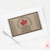 Rectangle Kraft Maple Syrup met voedingsfeiten Rechthoekige Sticker (Envelop)