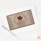 Rectangle Kraft Maple Syrup met voedingsfeiten Rechthoekige Sticker (Envelop)