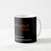 RECTANGLE LOGO BUSINESS COMPANY BRANDED BLACK KOFFIEMOK (Voorkant rechts)