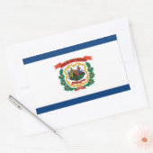 Rectangle sticker met de vlag van West Virginia (Envelop)