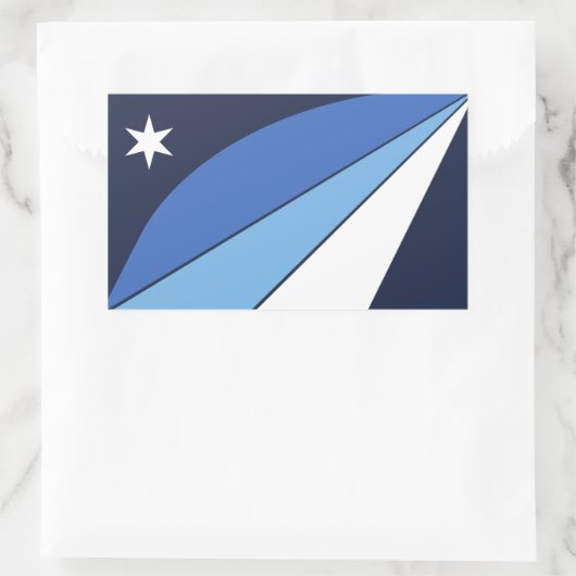 Rectangle sticker met Flag of Columbia, SC (Tas)